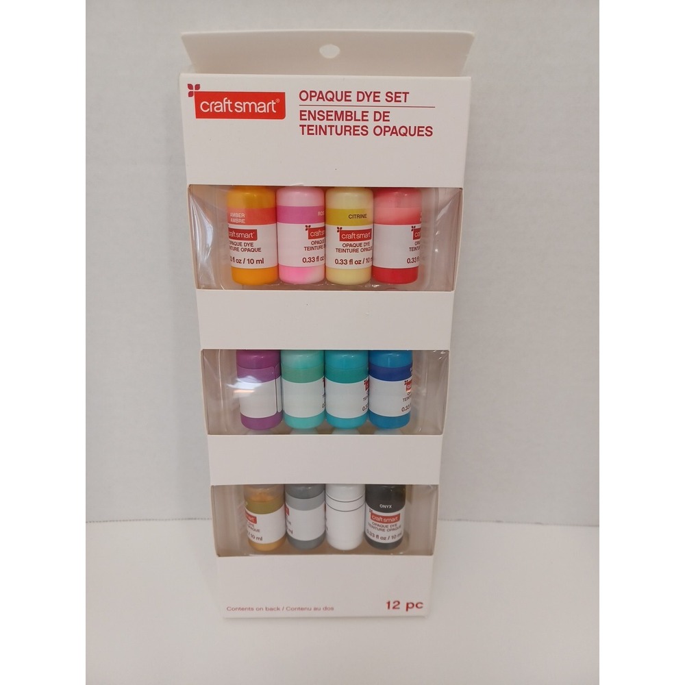 Craft‎ Smart 12 pc opaque dye set NEW 3.96 fl oz